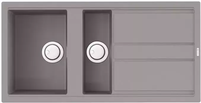 Мойка кухонная двойная Omoikiri Kitagawa Artceramic 100х51 серый матовый, leningrad grey
