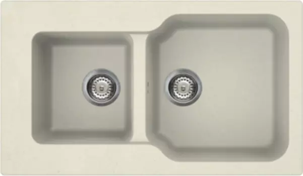 Мойка кухонная двойная Omoikiri Maru Tetogranit 86х50 бежевый матовый, ваниль