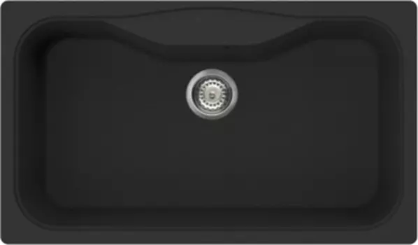 Мойка кухонная Omoikiri Maru Tetogranit 86х50 черный матовый