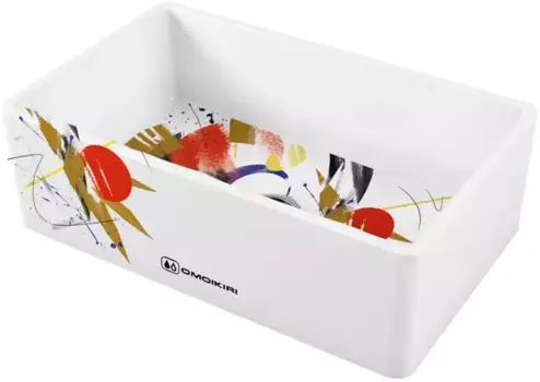 Мойка кухонная Omoikiri Mikura Natceramic 76х46 белый, рисунок Tokyo 1