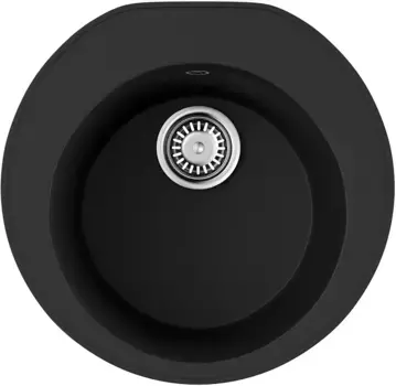 Мойка кухонная Omoikiri Miya Tetogranit 50.5x49 черный матовый