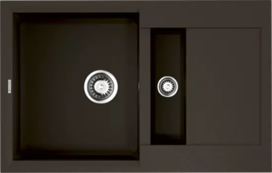 Мойка кухонная двойная Omoikiri Sakaime Tetogranit 78х50 коричневый матовый, темный шоколад