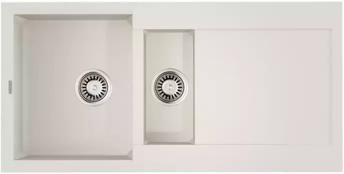 Мойка кухонная двойная Omoikiri Sakaime Tetogranit 100х50 белая матовая