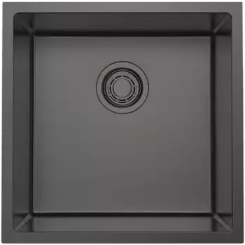 Мойка кухонная Omoikiri Tadzava 44х44 темный хром, вороненая сталь