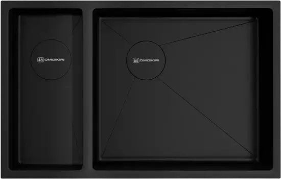 Мойка кухонная Omoikiri Taki 69.5х44 R черный, графит