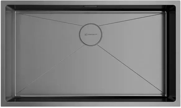 Мойка кухонная Omoikiri Taki 74х44 темный хром, вороненая сталь