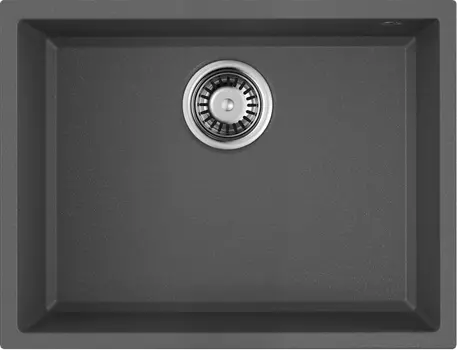 Мойка кухонная Omoikiri Tedori Tetogranit 54х42 серый матовый, платина