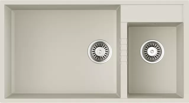 Мойка кухонная двойная Omoikiri Tedori Tetogranit 85x46.5 белый матовый