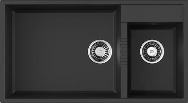 Мойка кухонная двойная Omoikiri Tedori Tetogranit 85х46.5 черный матовый