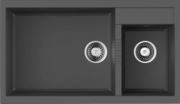 Мойка кухонная Omoikiri Tedori Tetogranit 86х50 серый матовый, платина