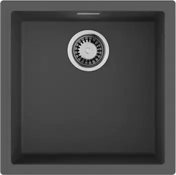 Мойка кухонная Omoikiri Yamakawa Artceramic 45.6х45.6 серый матовый, платина