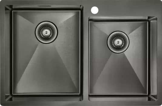 Мойка кухонная Paulmark Berman 78 темный хром