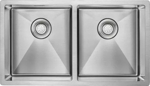 Мойка кухонная Paulmark Dopplet 78 брашированная сталь