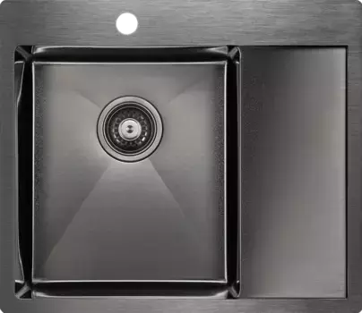 Мойка кухонная Paulmark Flank L 59 темный хром