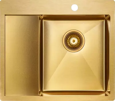 Мойка кухонная Paulmark Kroner PM225951-BGR брашированное золото R