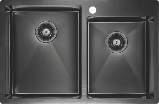 Мойка кухонная Paulmark Helfer 78 темный хром