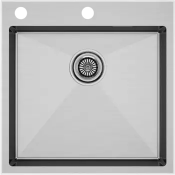Мойка кухонная Paulmark Kroner-Edge PM775151-BS брашированная сталь