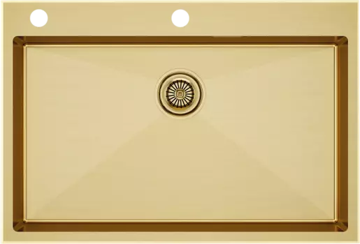 Мойка кухонная Paulmark Kroner-Edge PM777551-BG брашированное золото