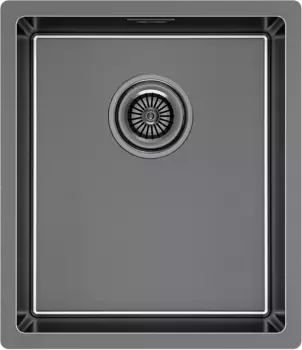 Мойка кухонная Paulmark Lassan LA38-GM вороненая сталь