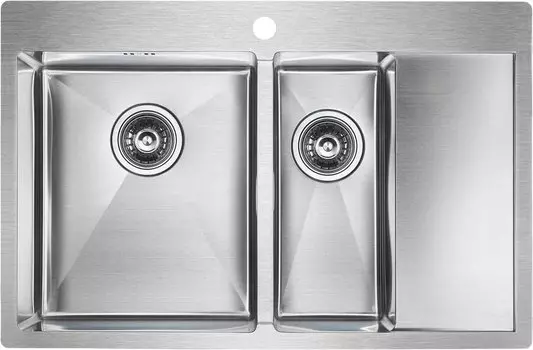 Мойка кухонная Paulmark Liga L 78 брашированная сталь