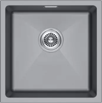 Мойка кухонная Paulmark Lumi LU45-GRM серый металлик
