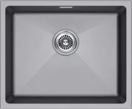 Мойка кухонная Paulmark Lumi LU55-GRM серый металлик
