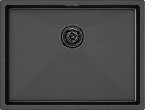 Мойка кухонная Paulmark Next PM215844-GM вороненая сталь