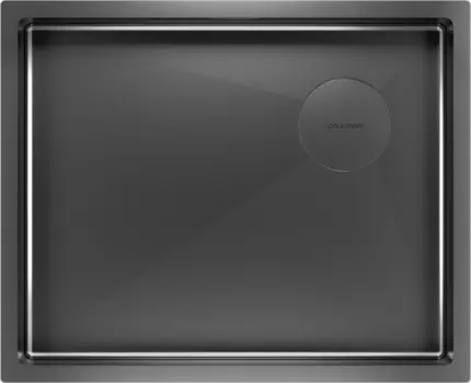 Мойка кухонная Paulmark Next-Skew PM885444-GM вороненая сталь