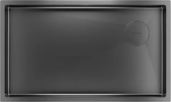 Мойка кухонная Paulmark Next-Skew PM887444-GM вороненая сталь