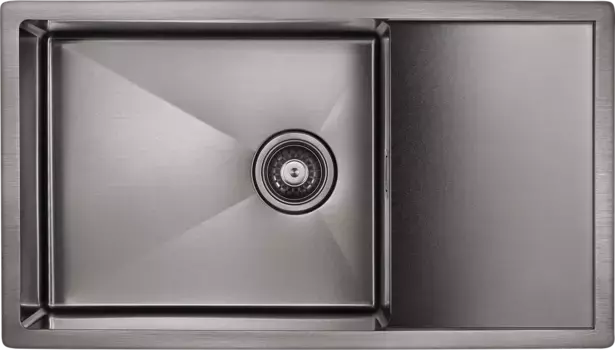 Мойка кухонная Paulmark Platte 78 темный хром