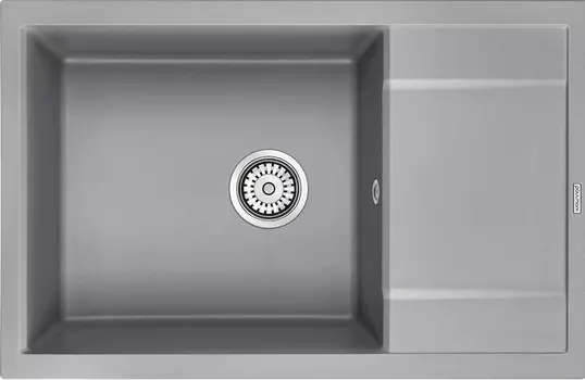 Мойка кухонная Paulmark Flugen 60 PM317850-GRM серый металлик