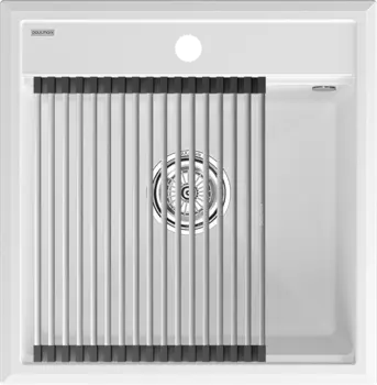 Мойка кухонная Paulmark Stepia + Step PM115051-WH+R375-BS белая