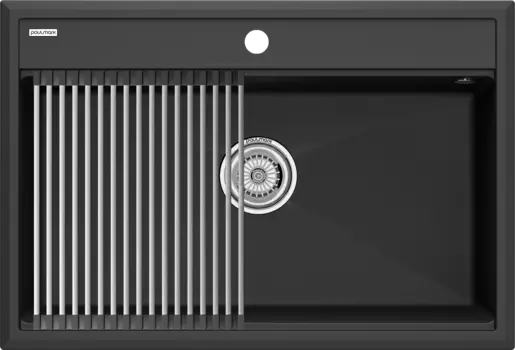 Мойка кухонная Paulmark Stepia + Step PM117551-AN+R375-BS антрацит