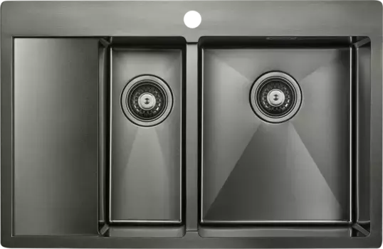 Мойка кухонная Paulmark Union 78 R темный хром
