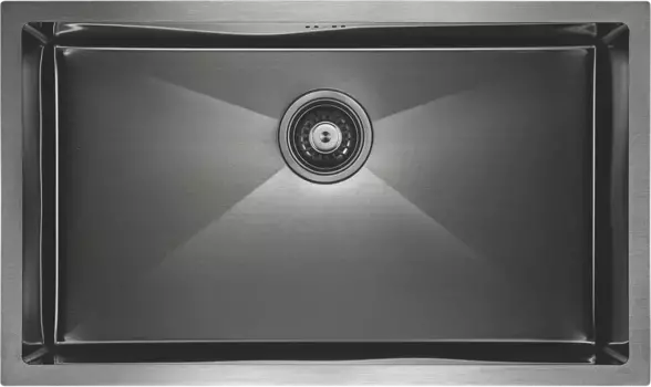 Мойка кухонная Paulmark Next PM217444-GM воронёная сталь