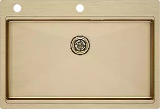 Мойка кухонная Paulmark Kroner-Pro PM707551-BG брашированное золото