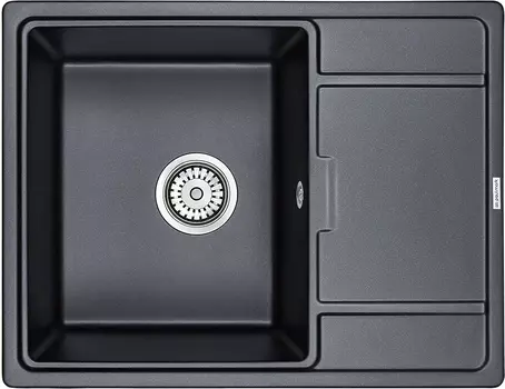 Мойка кухонная Paulmark Flugen 50-650 PM216550-BLM черный металлик
