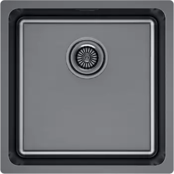 Мойка кухонная Paulmark Yuni YU44-GM вороненая сталь