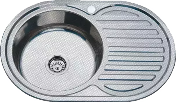 Мойка кухонная РМС 77х50 L сталь матовый