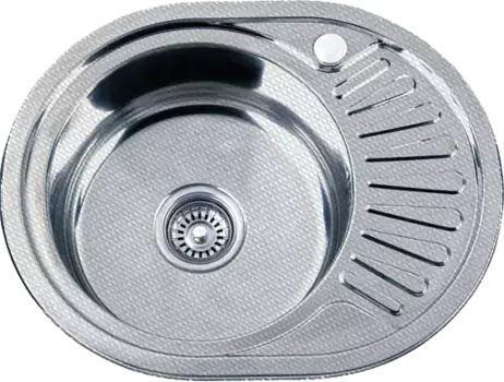 Мойка кухонная РМС 77х50 L сталь матовый