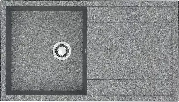 Мойка кухонная ZETT lab. T017Q008 темно-серая