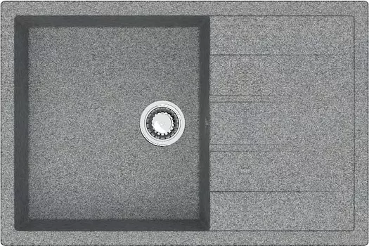 Мойка кухонная ZETT lab. T161Q008 темно-серая
