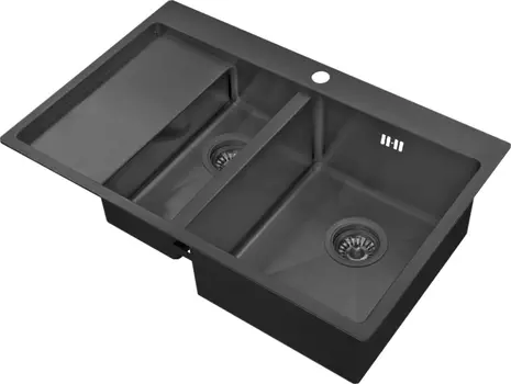 Мойка кухонная Zorg Inox PVD 5178-2-R grafit