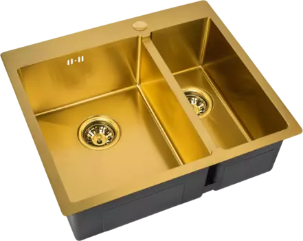 Мойка кухонная Zorg Inox PVD SZR-59-2-51-L BRONZE L, бронза