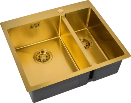 Мойка кухонная Zorg Light ZL R 590-2-510-L BRONZE L, бронза