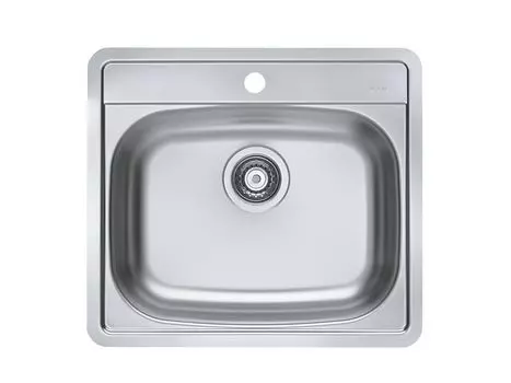 Мойка MORE 10 F/S/U NAT-90 560X500 в компл. с сифоном 1130551,