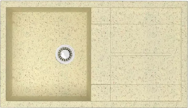 Мойка мраморная ZETT lab.,Модель 17/Q2 (бежевая).