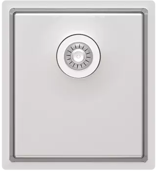 Мойка Оптима-HM 400.400.10.10, сатинированная, перелив в чаше