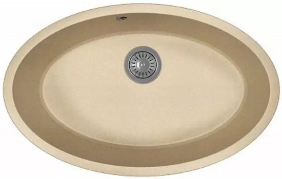 Мойка Вега Овал, бежевый FG