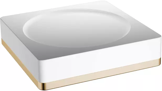 Мыльница настольная Boheme белая с золотом